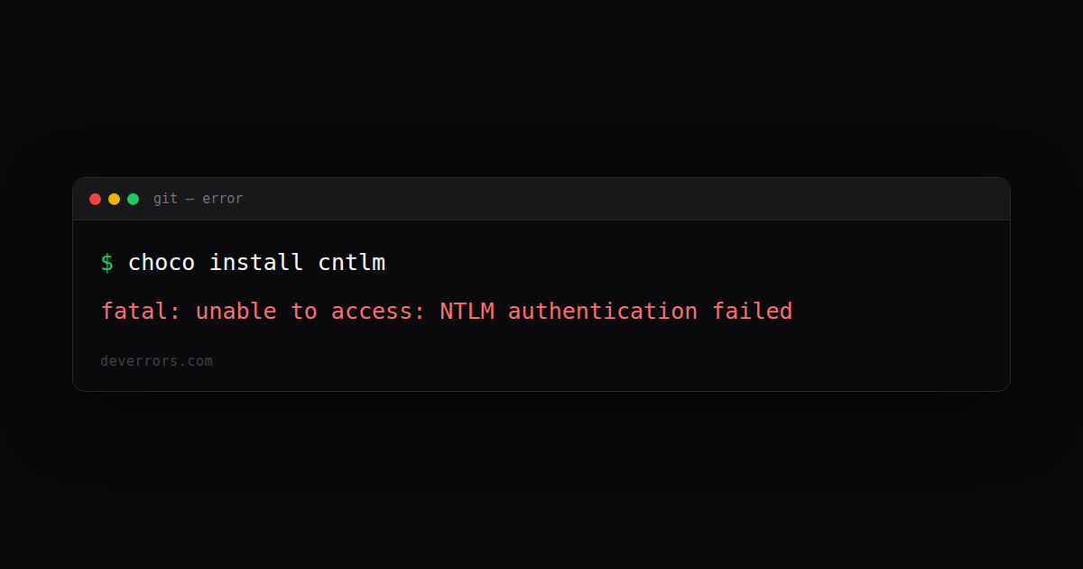 How to fix fatal: unable to access: NTLM authentication failed in Git ...