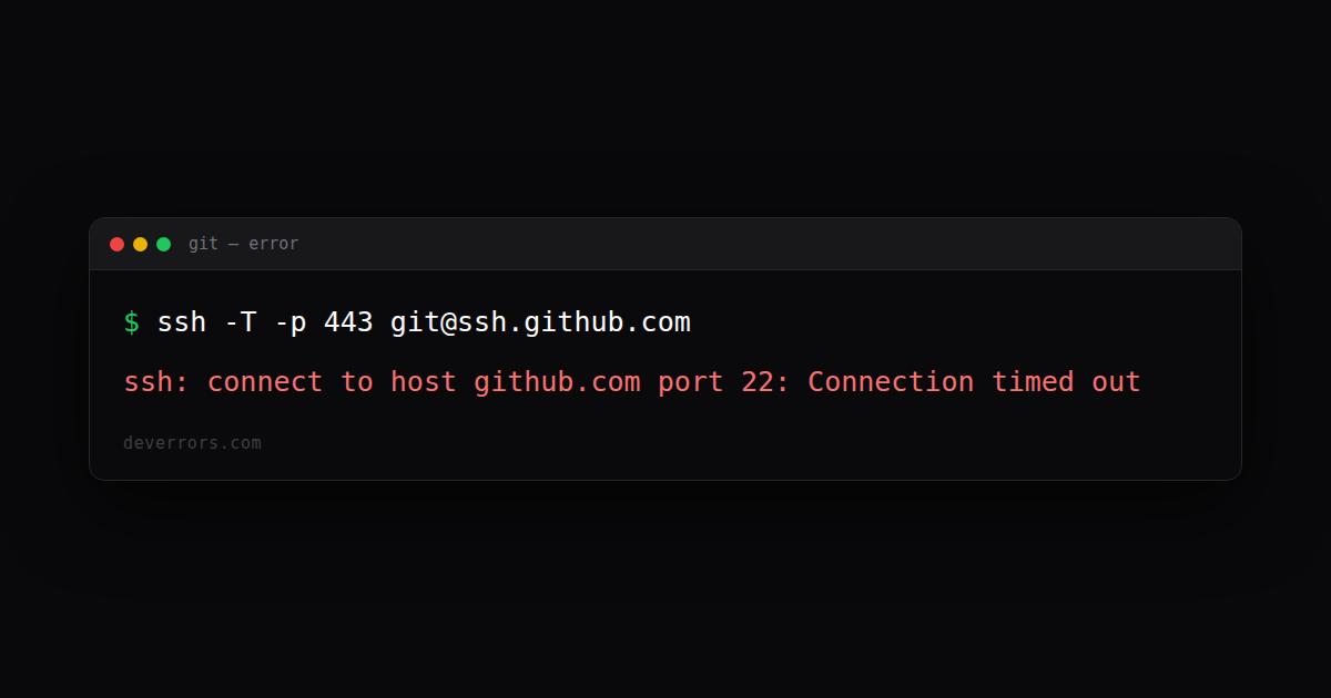 How to fix ssh: connect to host github.com port 22: Connection timed ...