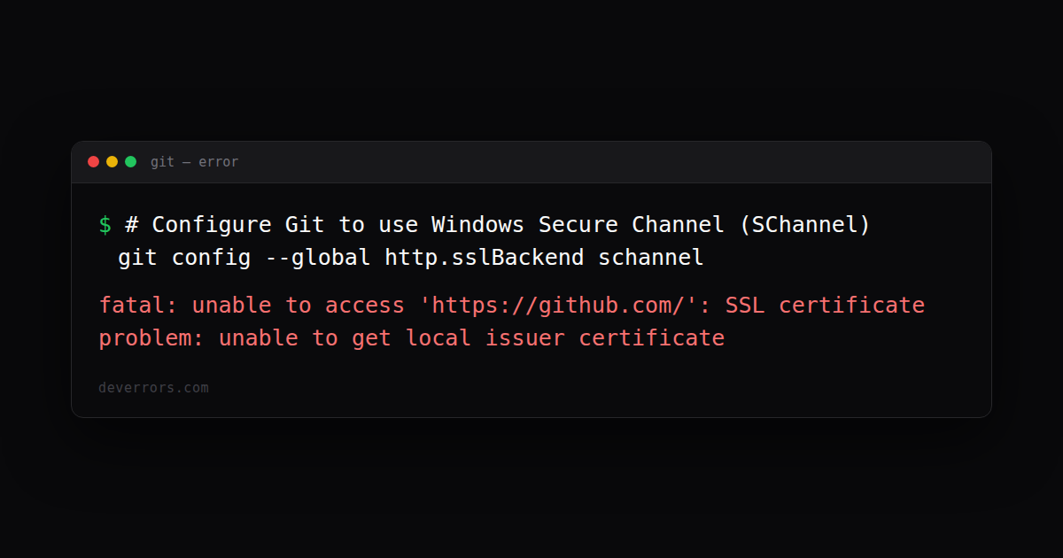 How to fix fatal: unable to access 'https://github.com/': SSL ...