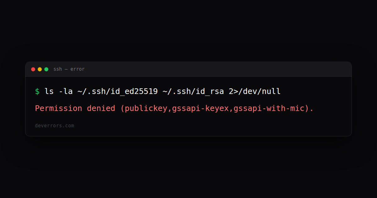 How to fix Permission denied (publickey,gssapi-keyex,gssapi-with-mic ...