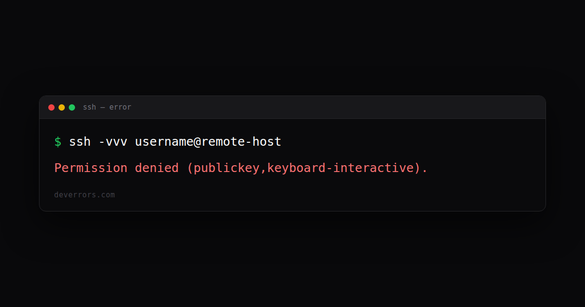 How to fix Permission denied (publickey,keyboard-interactive). in SSH ...